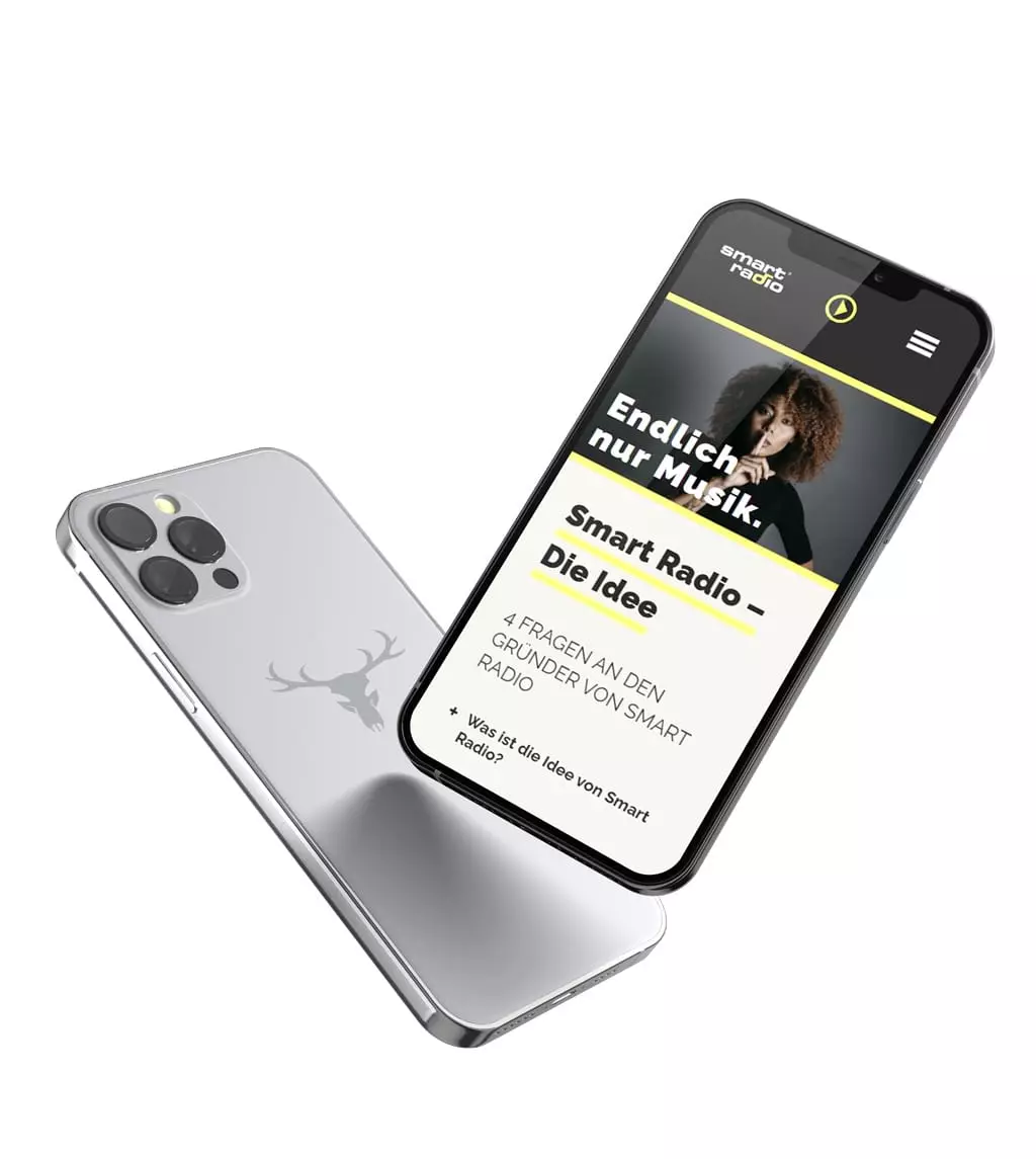 Mobile Ansicht der smartRadio Seite