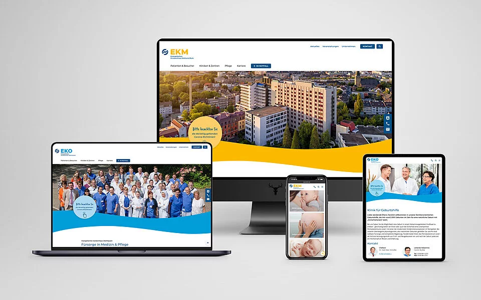 Krankenhaus Webseite mit TYPO3 - Projekt